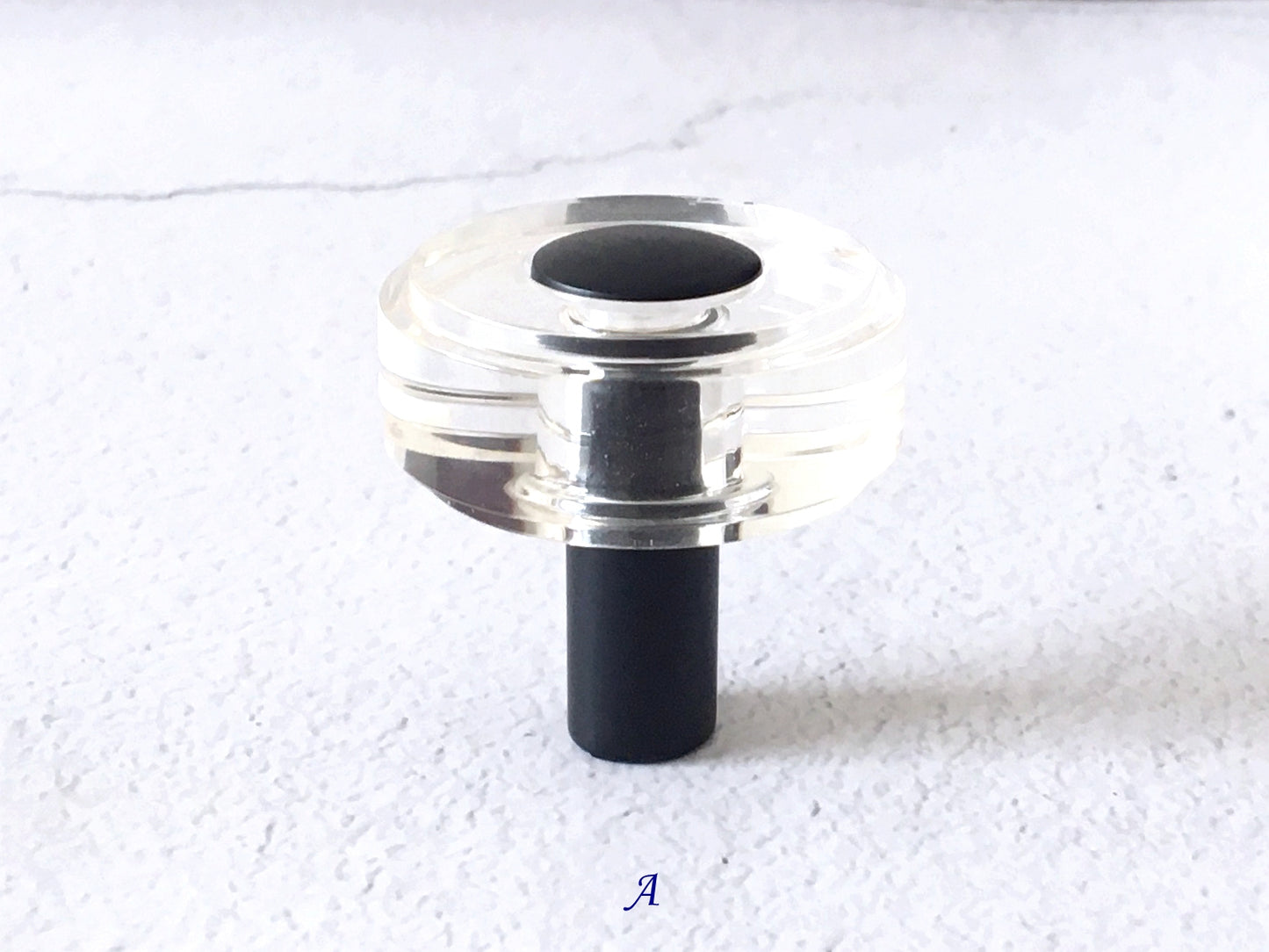 Acrylic Drawer Pulls, Lucite Cabinet Bar Handles, Matte Black Clear, Kitchen Hardware