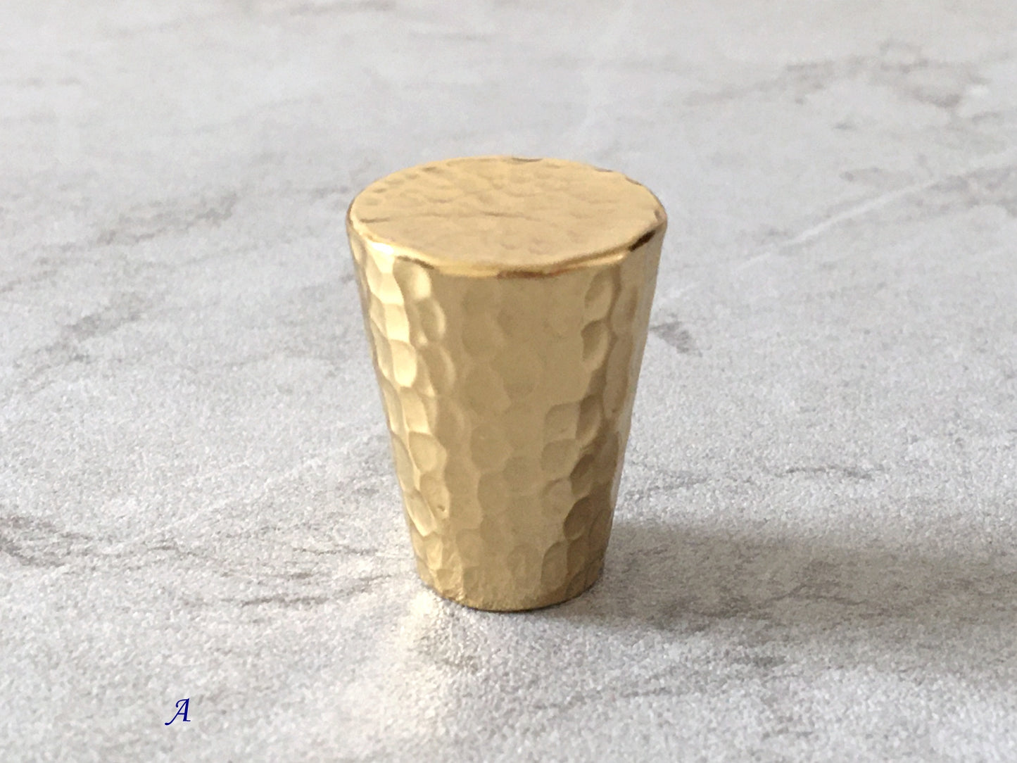 Hammered Gold Brass Drawer Knob, Ball / Tapered / Mushroom Cabinet Door Pull