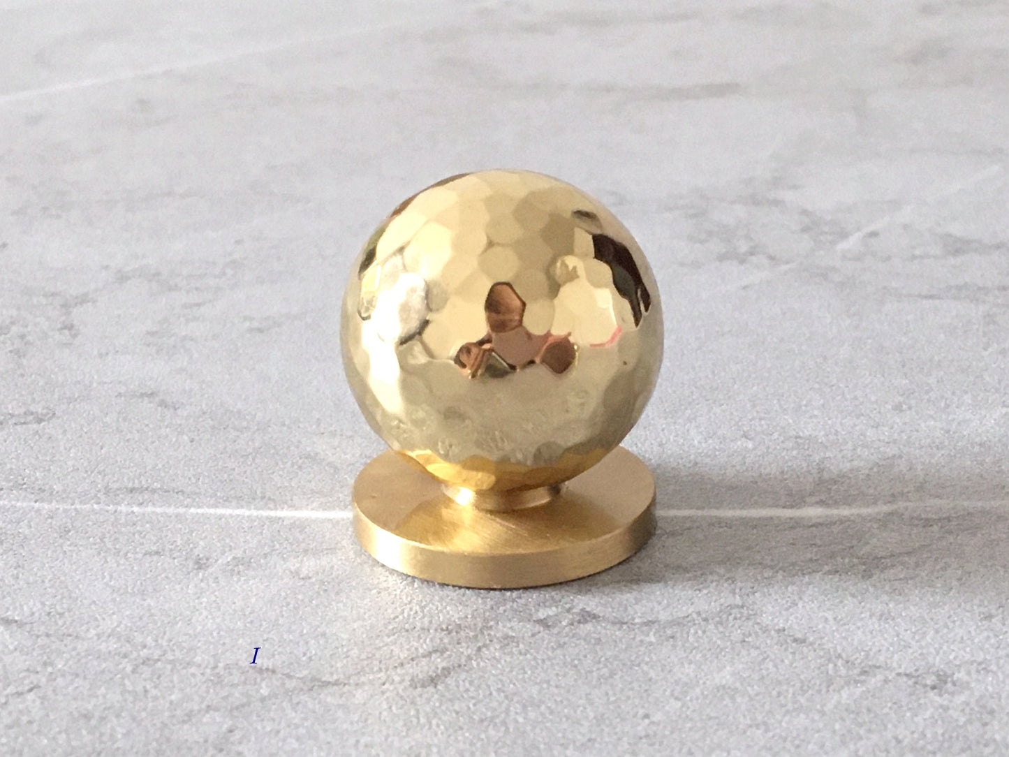 Hammered Gold Brass Drawer Knob, Ball / Tapered / Mushroom Cabinet Door Pull