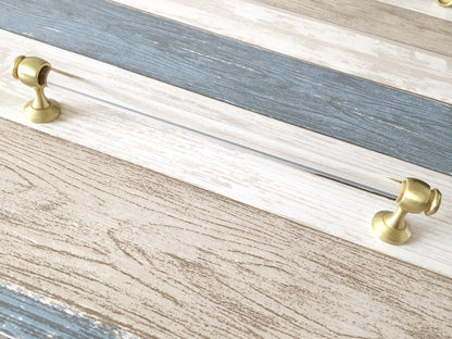 Acrylic Drawer Pulls, Lucite Cabinet Handles, Brushed Gold Clear, Kitchen Hardware