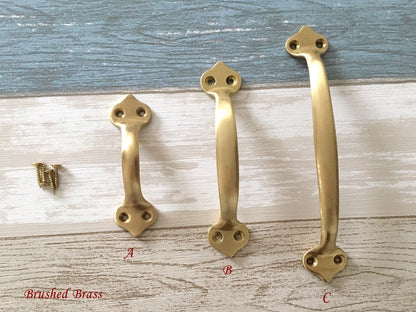 Unlaquered Brass Cabinet Pulls | Lynns Graceland Hardware