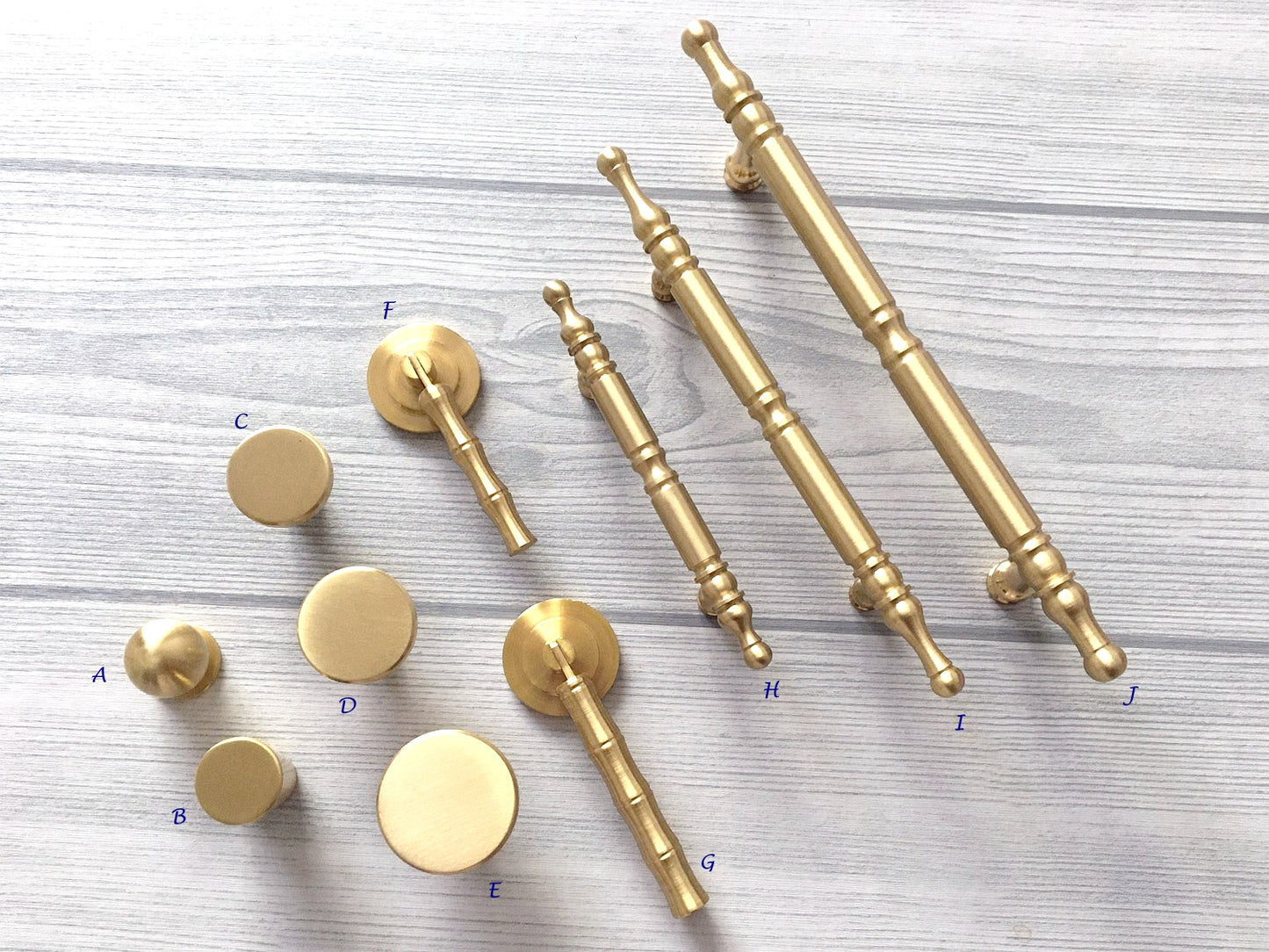 2.25" 2.5" 3.75" 4.25" 5" European Brass Drawer Pull Handle, Classic Kitchen Hardware