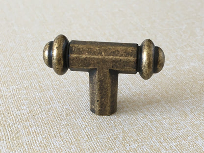 Vintage Style Cabinet Bar Handles, Antique Bronze Kitchen Hardware, Rustic Retro