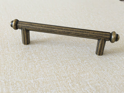 Vintage Style Cabinet Bar Handles, Antique Bronze Kitchen Hardware, Rustic Retro