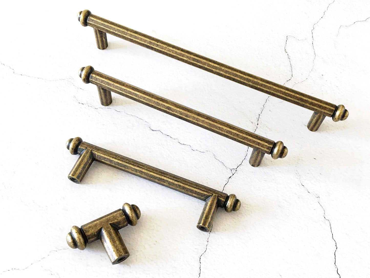 Antique Bronze T shaped Drawer Pulls, Cabinet Handles, Kitchen Hardware