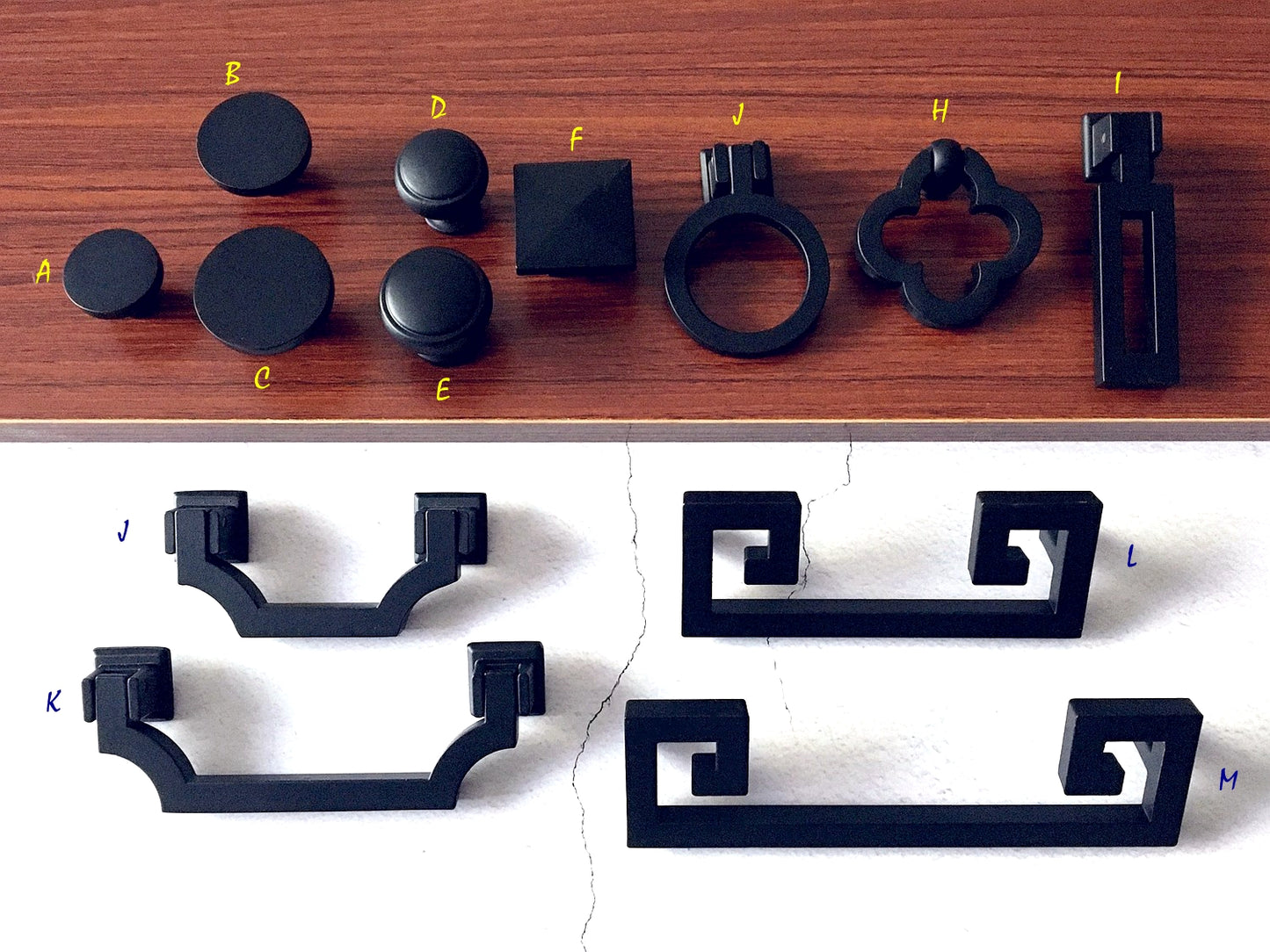 Matte Black Drawer Pull - 2.5" 3.75" 5" - LynnsHardware