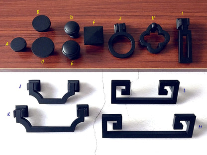 Matte Black Drawer Pull - 2.5" 3.75" 5" - LynnsHardware