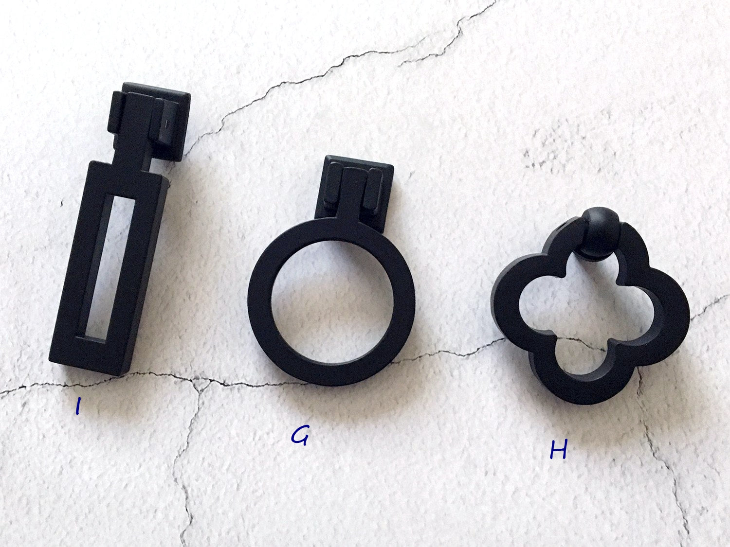 Matte Black Drawer Pull - 2.5" 3.75" 5" - LynnsHardware