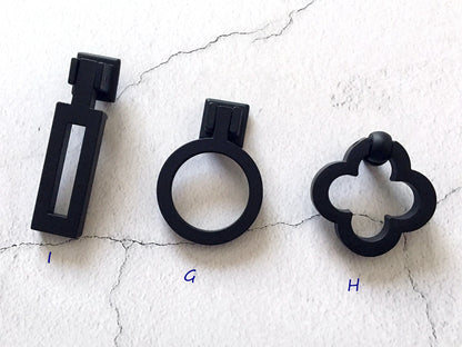 Matte Black Drawer Pull - 2.5" 3.75" 5" - LynnsHardware