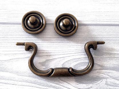 4" Vintage Style Drawer Pull Bail Handles Antique Bronze