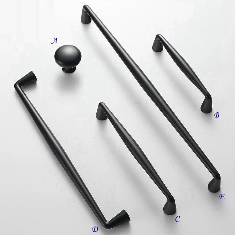 Modern MinimalIst Black Cabinet D Handles 