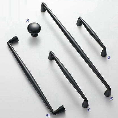 Modern MinimalIst Black Cabinet D Handles 