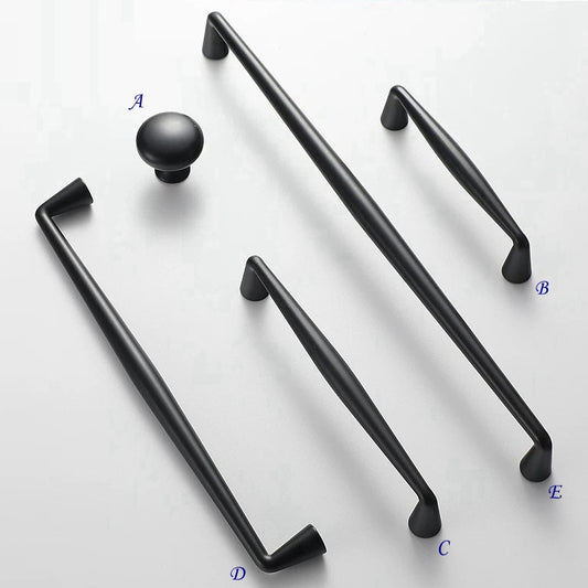 Modern MinimalIst Black Cabinet D Handles 