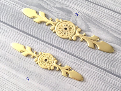 Cabinet Disc Knob with Backplate - Brushed Gold