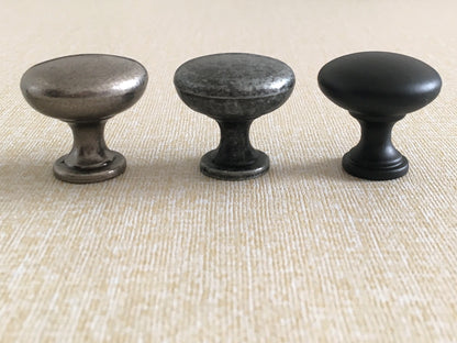 3.5" Cup Drawer Pull & Knob - Antique Pewter/Black