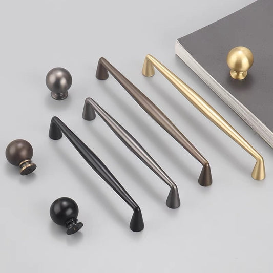 Kaffeebraune Bronze-Schrankgriffe, massive Messing-Garderobengriffe | Lynns Hardware