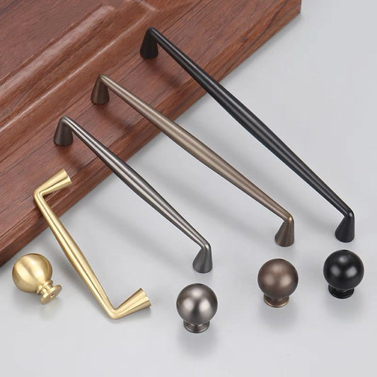 Kaffeebraune Bronze-Schrankgriffe, massive Messing-Garderobengriffe | Lynns Hardware