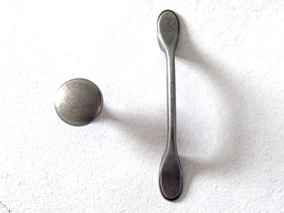 3" 76 mm Centers Pewter Cup Drawer Pull & Cabinet Handle - LynnsHardware
