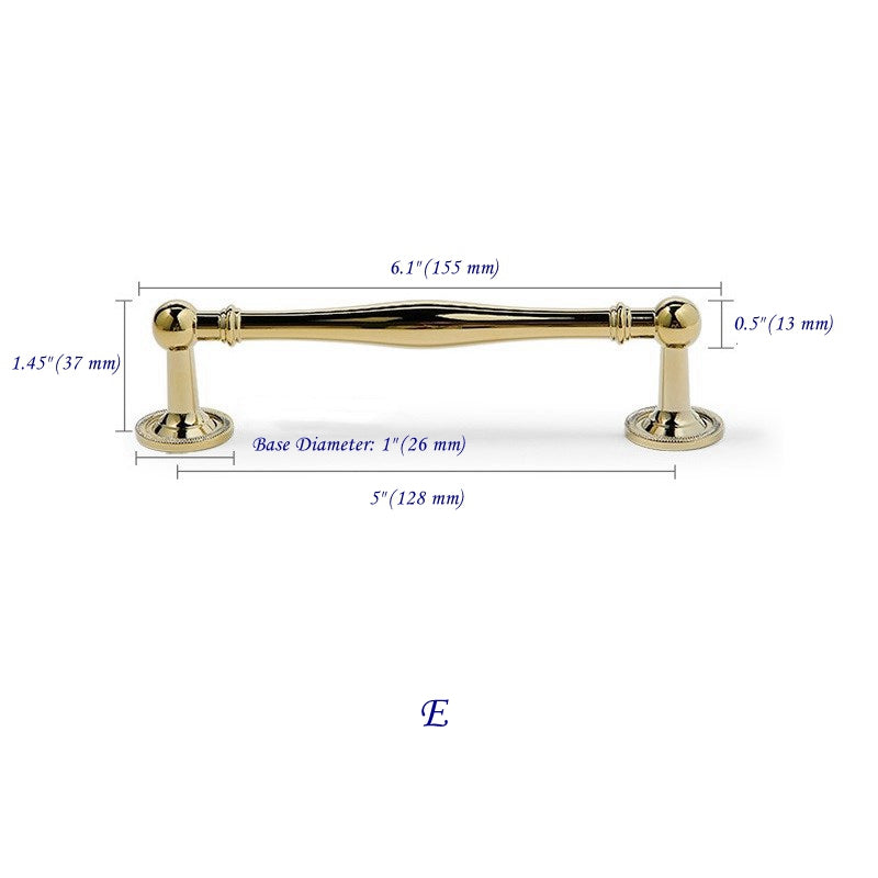 Polished Brass Cabinet Pulls - Mid Century Modern - LynnsHardware