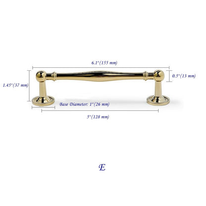 Polished Brass Cabinet Pulls - Mid Century Modern - LynnsHardware