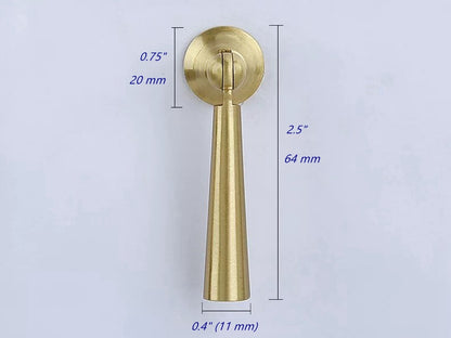 Tapered Pendant Cupboard Door Pull - Antique Bronze/Brass