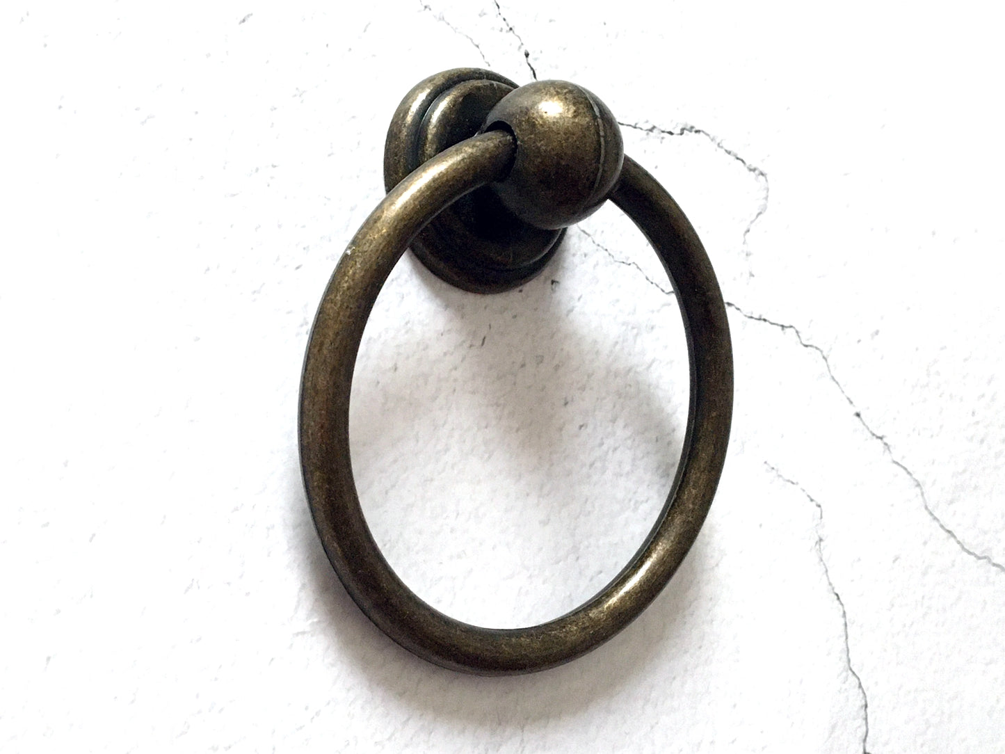 2.8" Dia Large Drop Ring Drawer Pull - Antique Bronze/Gold/Polished Chrome