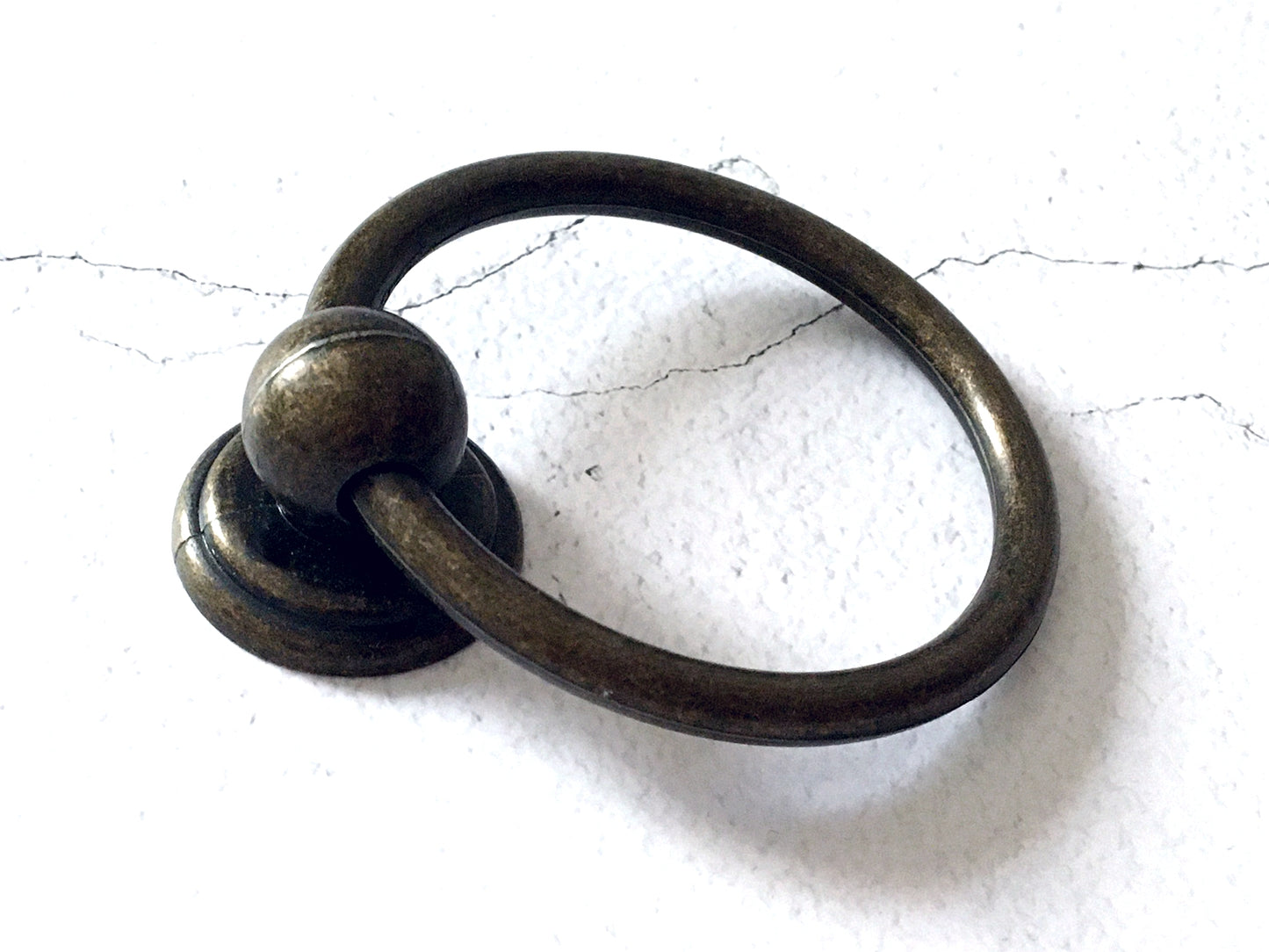 2.8" Dia Large Drop Ring Drawer Pull - Antique Bronze/Gold/Polished Chrome