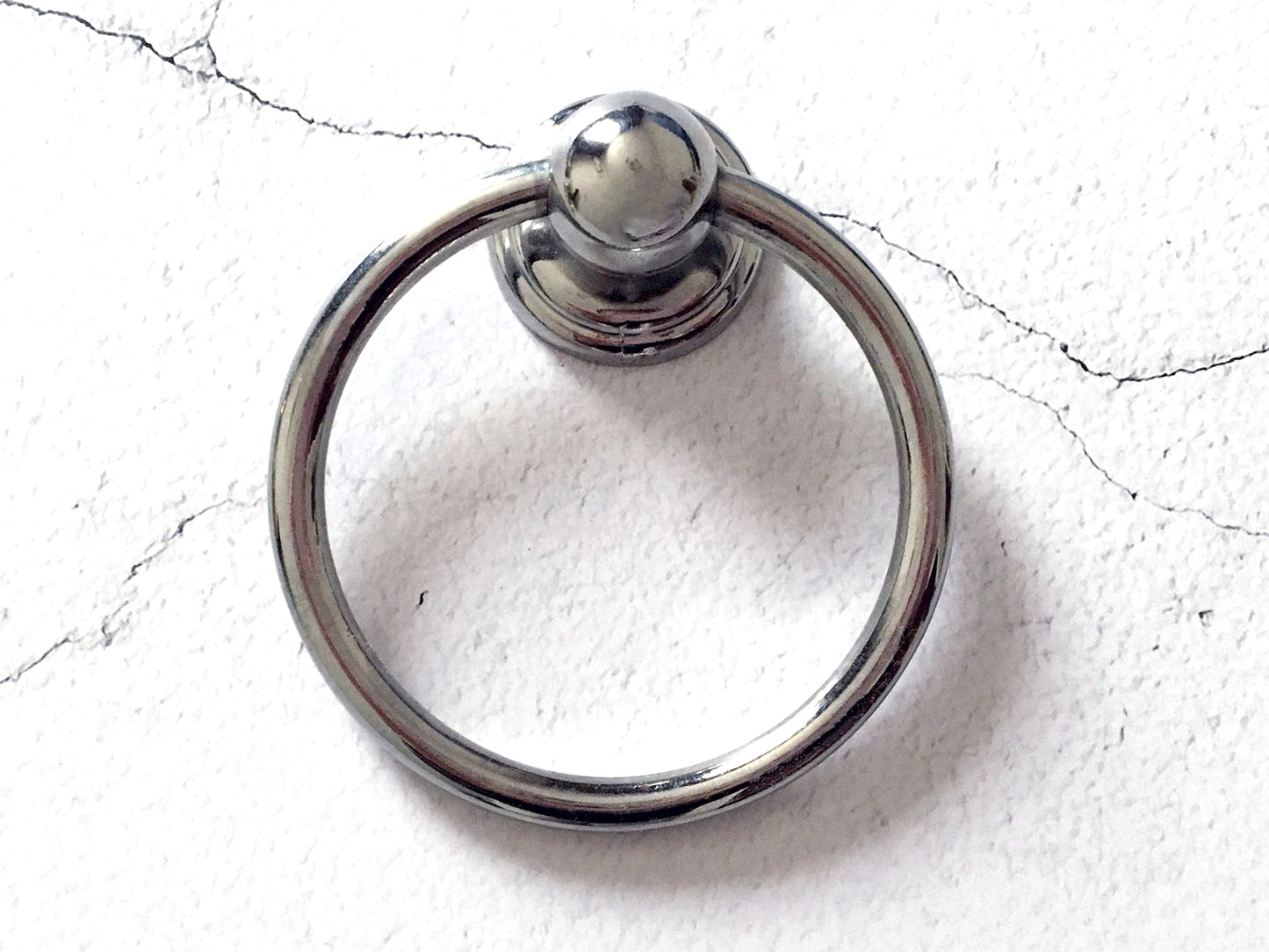 2.8" Dia Large Drop Ring Drawer Pull - Antique Bronze/Gold/Polished Chrome