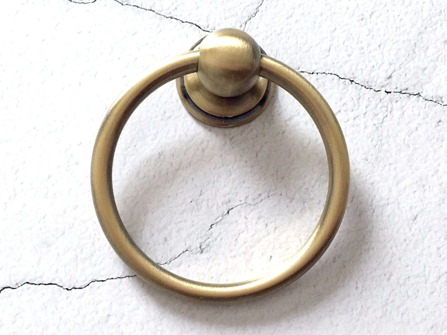 2.8" Dia Large Drop Ring Drawer Pull - Antique Bronze/Gold/Polished Chrome