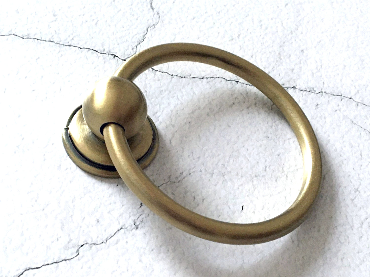 2.8" Dia Large Drop Ring Drawer Pull - Antique Bronze/Gold/Polished Chrome