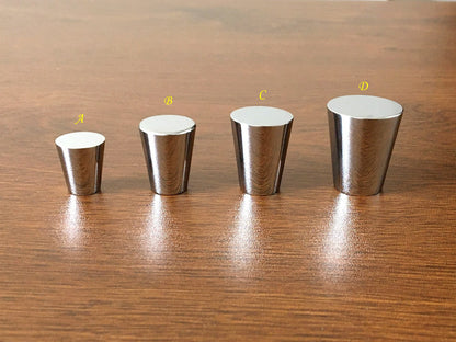 Cone Brass Drawer Knobs - Polished Chrome - LynnsHardware