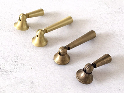 Tapered Pendant Cupboard Door Pull - Antique Bronze/Brass