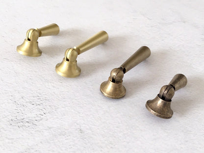 Tapered Pendant Cupboard Door Pull - Antique Bronze/Brass