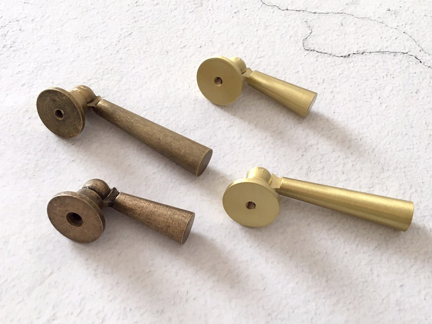 Tapered Pendant Cupboard Door Pull - Antique Bronze/Brass