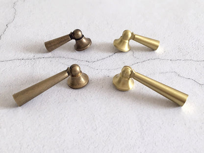 Tapered Pendant Cupboard Door Pull - Antique Bronze/Brass