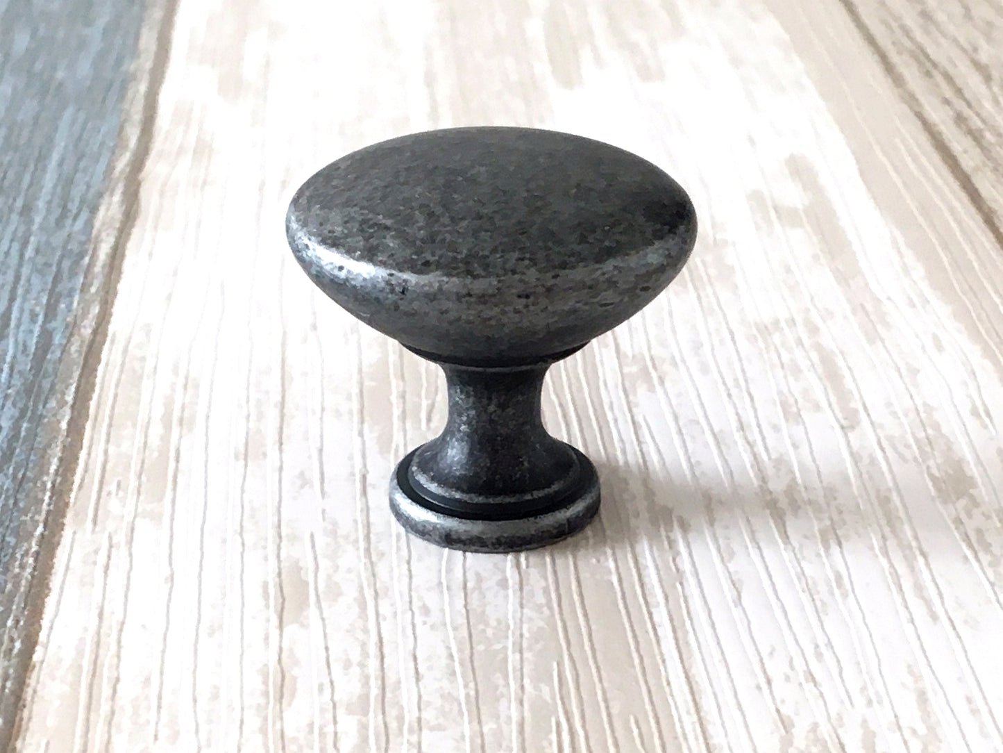 Antique Pewter Cabinet Pulls, D-shaped Drawer Handles, Rustic Kitchen Hardware