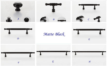 Solid Brass Cabinet Bar Pulls, Brushed Gold Brass, Matte Black, Coffee Bronze