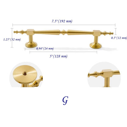 Brass Cabinet Bar Handles, Ball Knobs, Kitchen Hardware