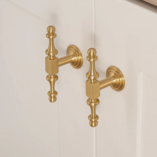 Brushed Brass Cabinet Pull Handles, Drawer Knobs, Kitchen Hardware