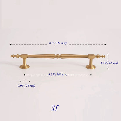 Brass Cabinet Bar Handles, Ball Knobs, Kitchen Hardware