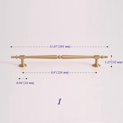 Brass Cabinet Bar Handles, Ball Knobs, Kitchen Hardware