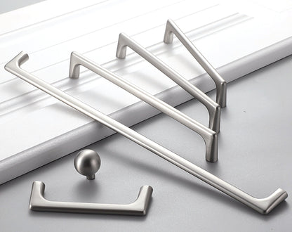 Brushed Nickel Cabinet D  Handles - Multi Size