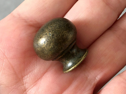 0.7" Dia Small Drawer Pull, Tiny Cabinet Knob, Antique Bronze Polished Chrome Nickel Steel