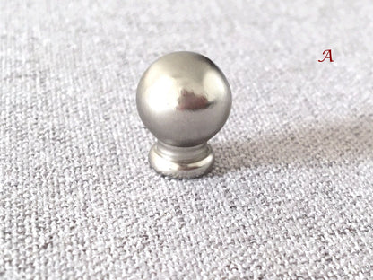 Small Nickel Cabinet Knob, Tiny Silver Drawer Pull, Jewelry Box Knob