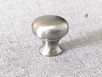 Small Nickel Cabinet Knob, Tiny Silver Drawer Pull, Jewelry Box Knob