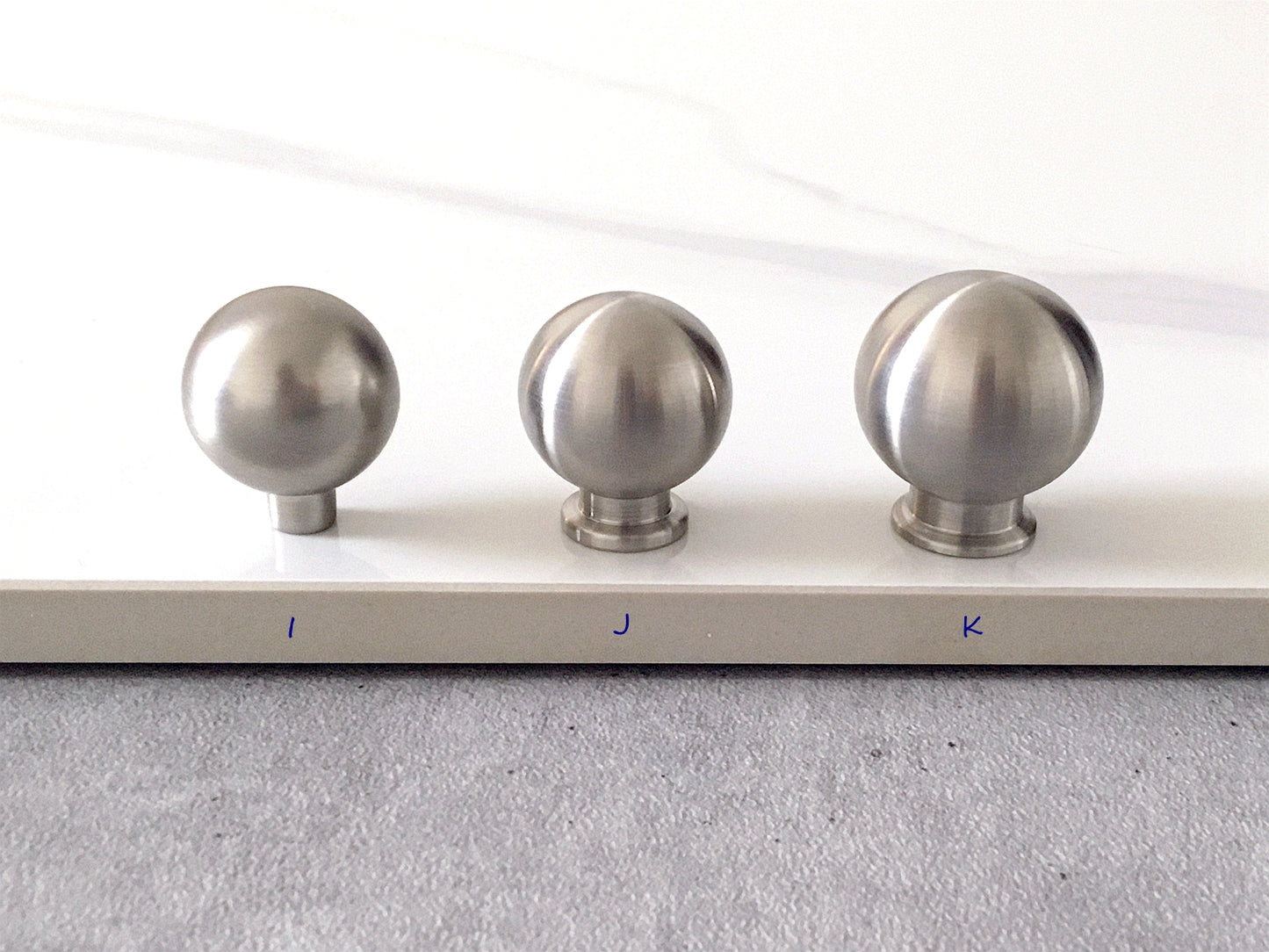 Nickel Round Drawer Knobs, Zinc Alloy & Stainless Steel, Minimal Cabinet Hardware