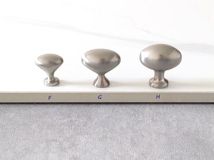 Nickel Round Drawer Knobs, Zinc Alloy & Stainless Steel, Minimal Cabinet Hardware