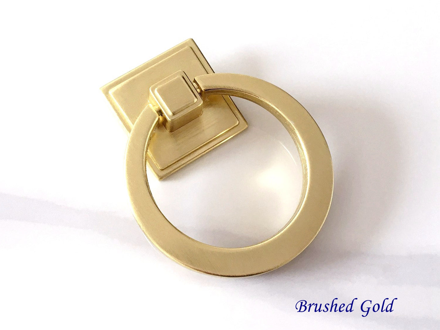 2.1" Diameter Large Drop Ring Cabinet Pulls - 5 Finishes