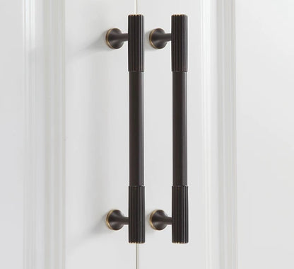 Brass Fluted Cabinet Bar Pull & Knob - 3.75" to 8.8"