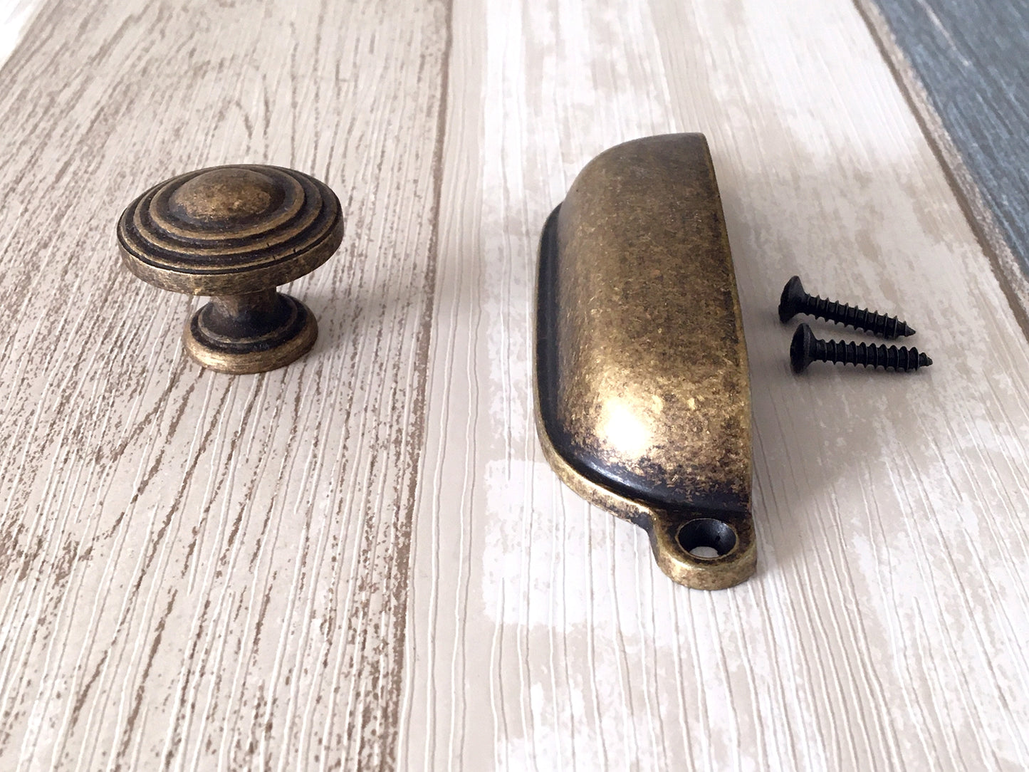 4" 5" Antique Bronze Cabinet Handle, 3.75" Cup Drawer Pull, Rustic Kitchen Hardware